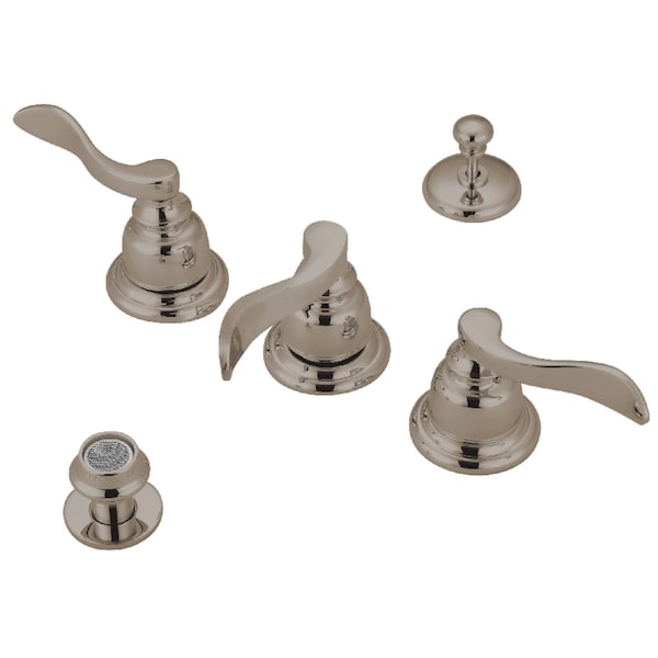 KB8328NFL NuWave French Bidet Faucet W/ Brass Pop-Up, Brushed Nickel
